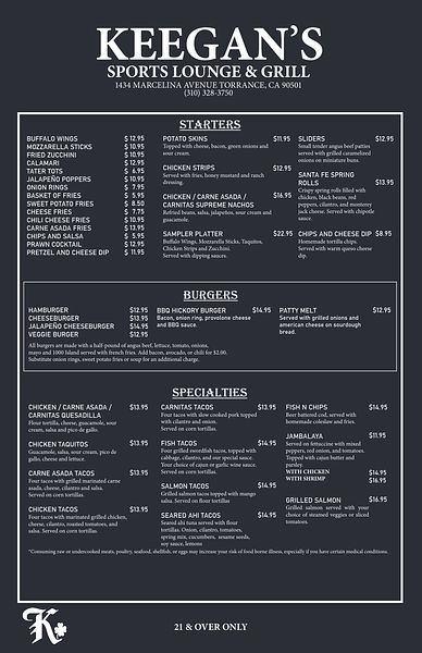 Keegan's Sports Lounge & Grill