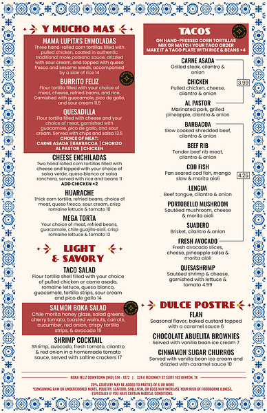 Boka Feliz Mexican Kitchen- Downtown