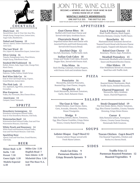 Goat and Vine Restaurant + Winery- Allen