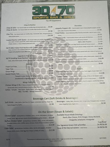 30/70 Sports Bar & Grill