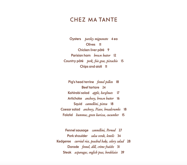 Chez Ma Tante