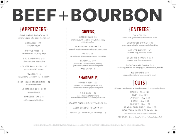 Beef + Bourbon Chophouse