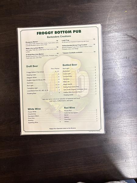 Froggy Bottom Pub